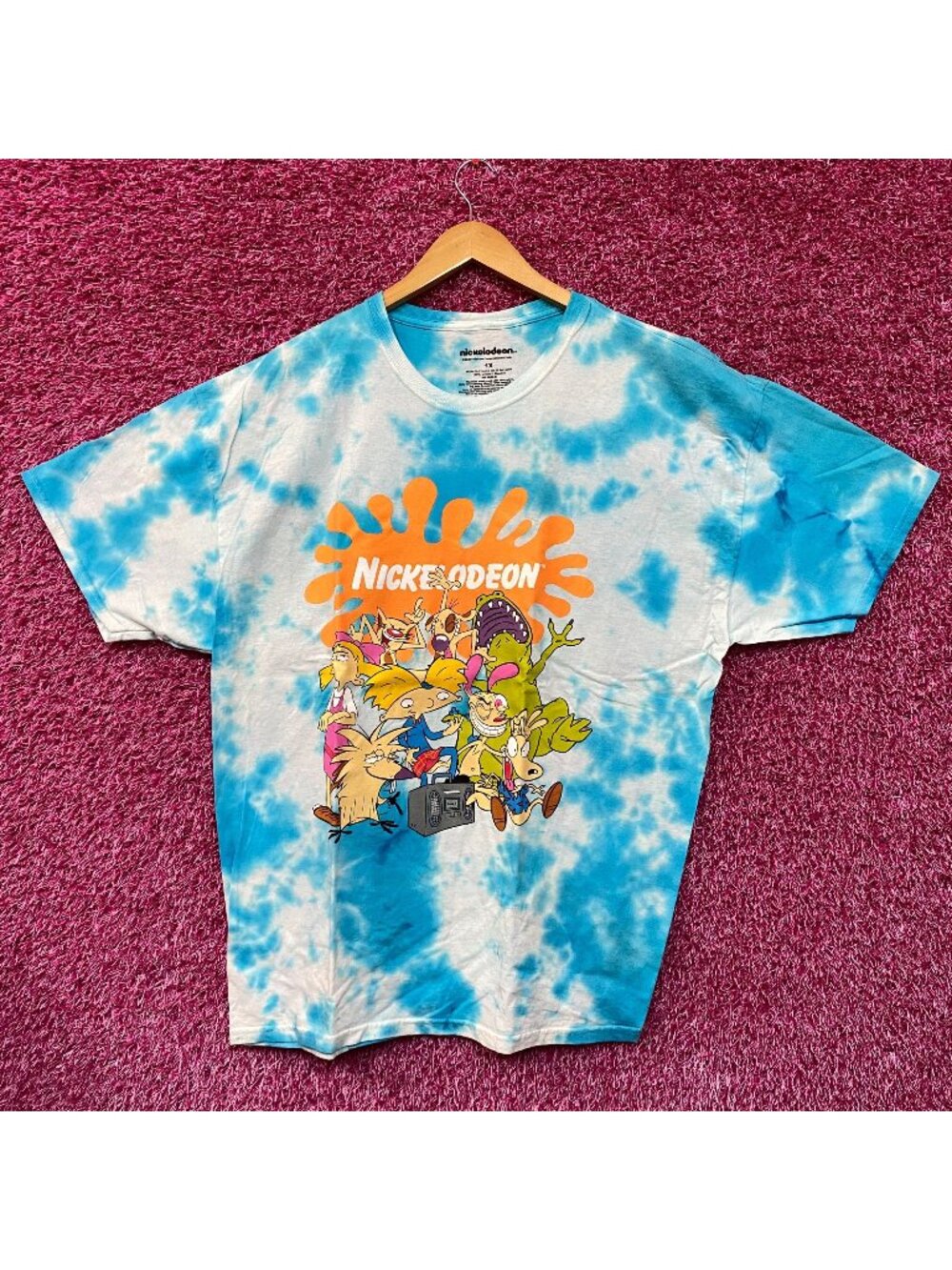 Nickelodeon Best Of Blue/white tie dye Tshirt size 1X